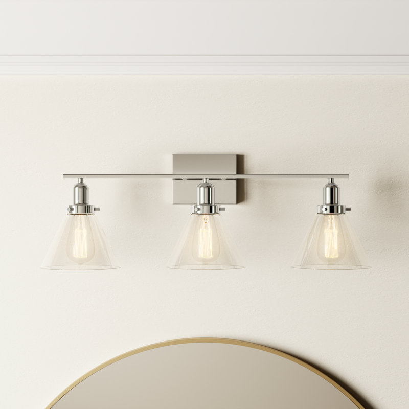Catalina 3 - Light Dimmable Vanity Light in Polished Nickel, Polished Nickel
