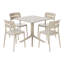 Ensemble repas carré pour 4 personnes-819724842
