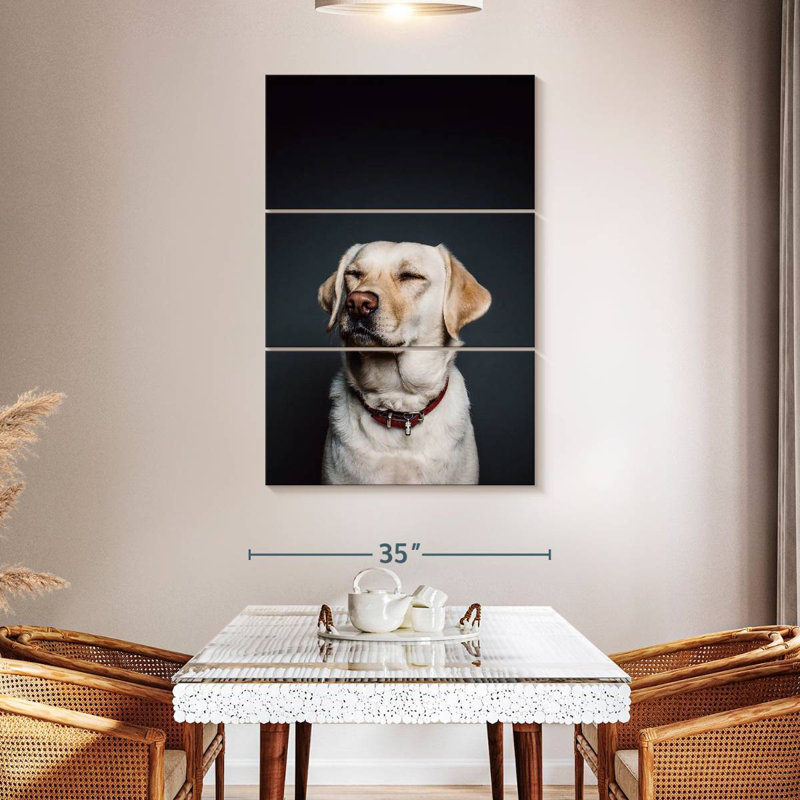 Brampt Squinting Labrador, 50" H x 32" W
