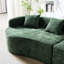 Canapé moderne à deux places incurvé, recouvert de chenille, mousse haute densité, sans assemblage, idéal pour les petits espaces, dossier capitonné et accoudoirs roulés en chenille, parfait pour les pièces de vie principales.
