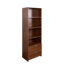 Bibliothèque avec tiroirs de 70,87 po de hauteur, 4 tablettes, moderne, bureau à domicile, salon, bureau