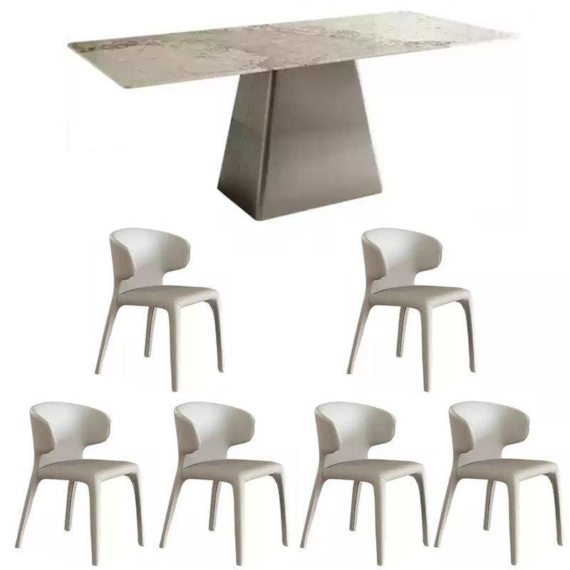 Ensembles de table à manger rectangulaires modernes et luxueux., H 29,53 po x L 70,87 po x l 35,43 po