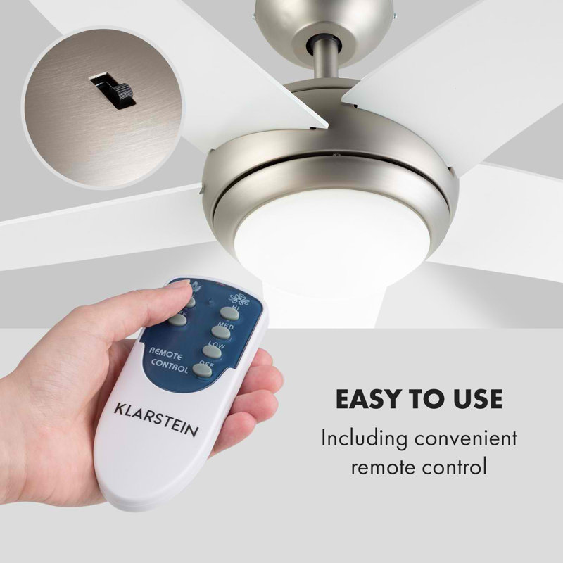 134cm Ceiling Fan with Light Kit, White