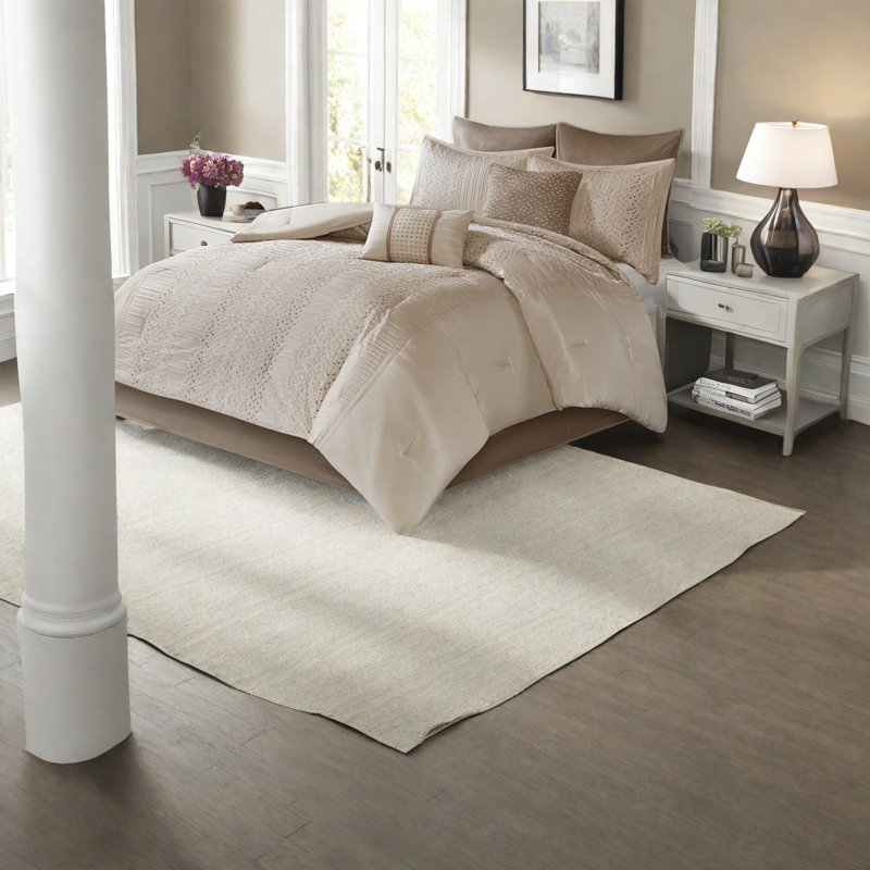 Ensembles de literie de charme, soie synthétique de polyester, conception géométrique pour la chambre à coucher
