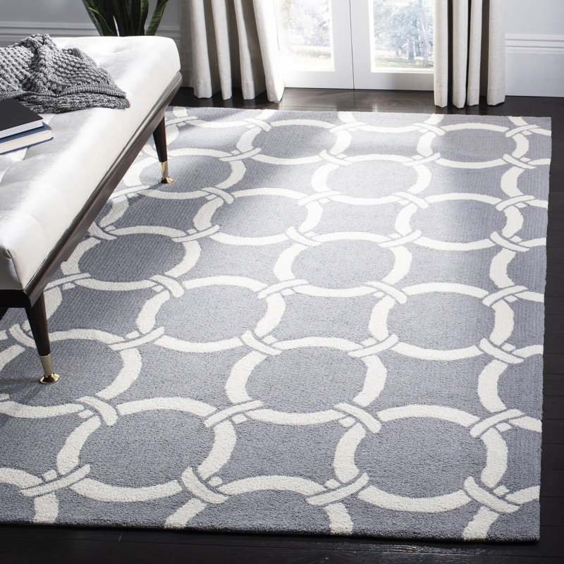 Lizarraga Hand Hooked Performance Chevron Rug, Rectangle 5' x 8'
