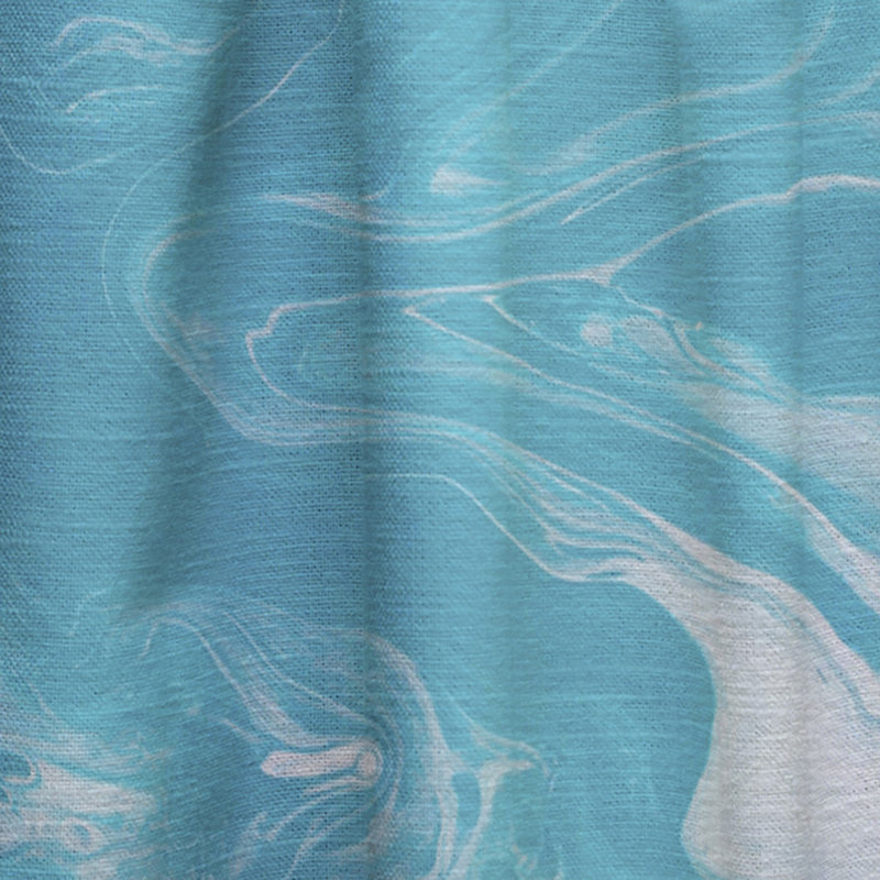 «Blue Art» liquide et bleu IV - rideau moderne - obscurcissant - 1 panneau, L 52 po x L 108 po