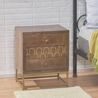 Table de chevet 3 tiroirs 