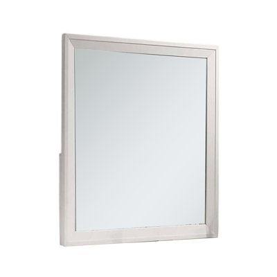 Miroir pour commode Tory, rectangulaire rectangulaire de 36 pouces, bois massif blanc classique