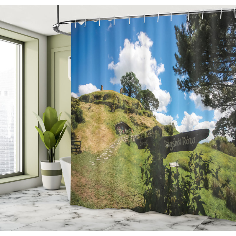Shower Curtain with Hooks Included