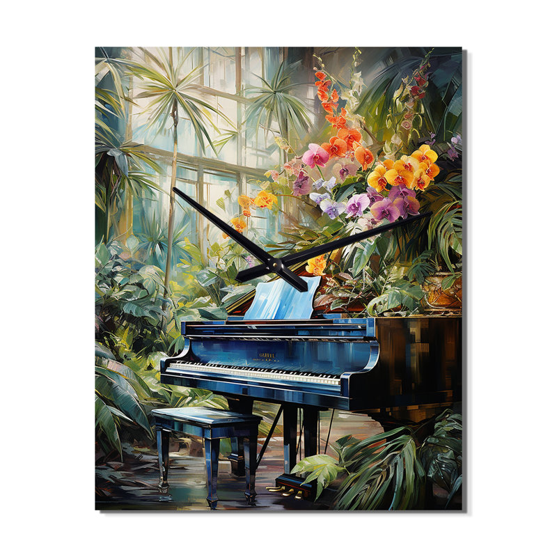 Basilico - Music Piano Très horloges murales, Très grand