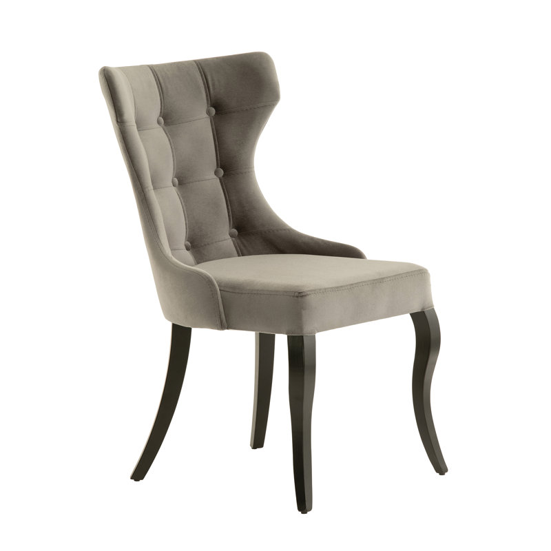 Tufted Upholstered Wing Back Side Chair