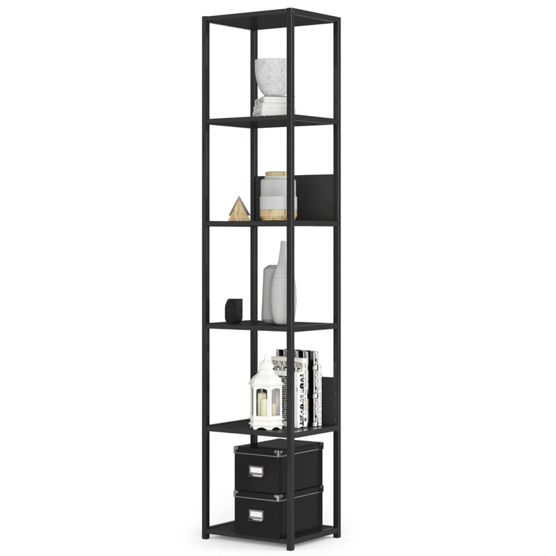 Shanitta 192cm H Metal Bookcase, 192cm H x 40cm W x 32cm D