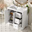 Meuble-lavabo transitionnel de 36 po avec design élégant, tablette ajustable et portes à fermeture en douceur, lavabo en céramique de 36 po, poignées en alliage de zinc, fonction-117129988