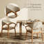 Ensemble de 2 chaises de salle à manger d'intérieur, fauteuil rembourré en chenille avec structure robuste, capacité de 300 lb, dossier incurvé ergonomique