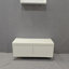 Étagère de hall d'entrée murale avec crochets et banc de rangement, armoire à chaussures blanche moderne avec coussin et rangement fermé pour le couloir, la chambre à coucher ou le vestibule