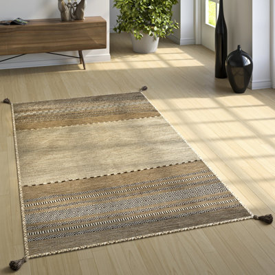 Carnac Geometric Cotton Hand Woven Area Rug