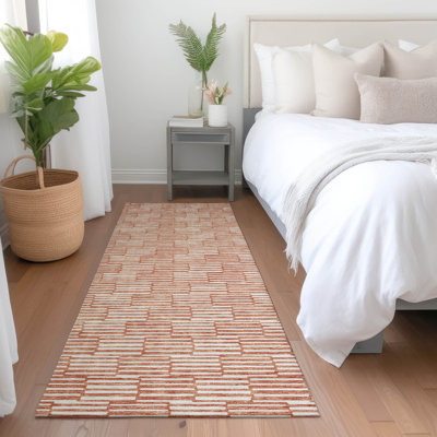 Tapis saumon Prisco lavable à la machine de qualité supérieure
