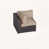 Coussin beige / structure brune