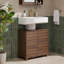Chester 60cm Single Bathroom Vanity Base Only in Wood Effect-134498643