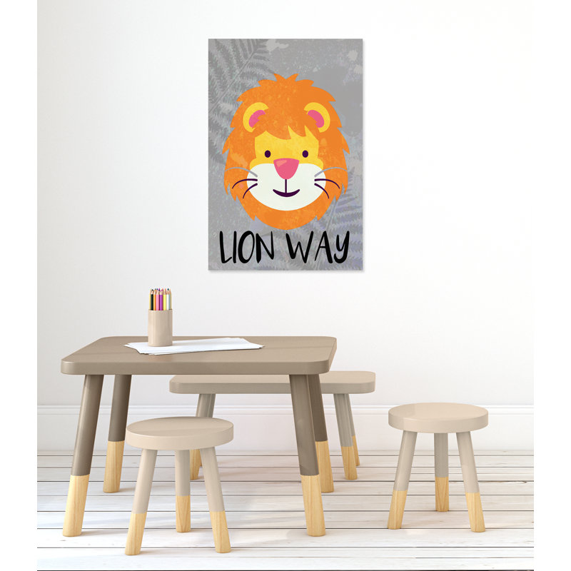 Impression sur papier Lion Way, H 36 po x l 24 po x P 1,5 po, Canevas
