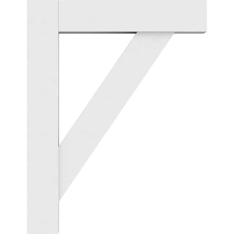 Support en PVC de qualité architecturale standard standard avec extrémités en bloc, H 26 po x l 3 po x P 20 po