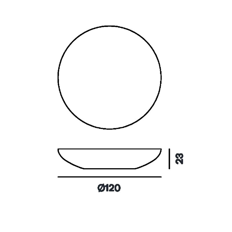 Heiko Polymer Coffee Table, Cassel, 47.24" Diameter