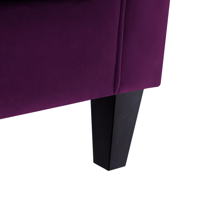 Fauteuil club Lotte, Velours mauve