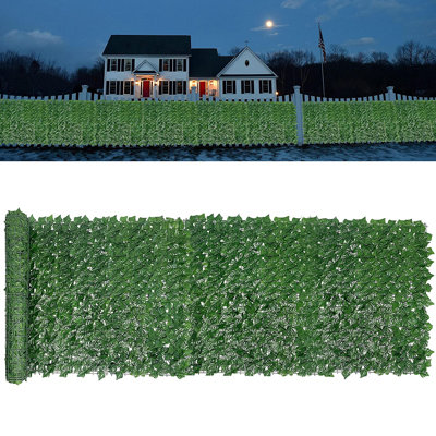 Privacy Fence Screen,Faux Ivy Leaf Artificial Hedges Fence by KingSo