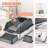 6 in Deep Cat Litter Box Odour-Free Litter Box with Filtering Foot Board-105368526