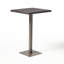 Table de bar d'extérieur carrée en rotin PE de 26 po