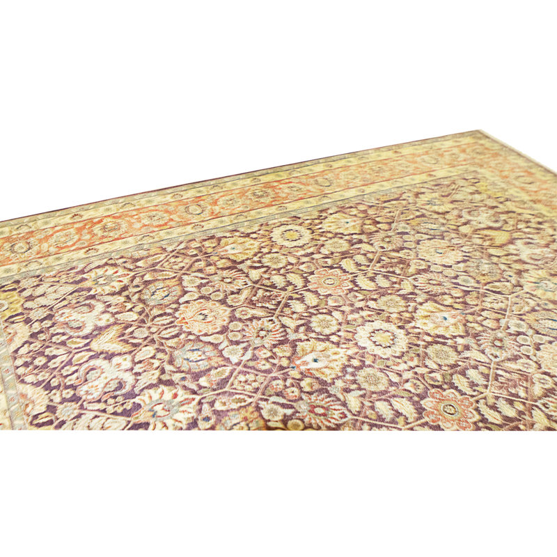 Tapis aubergine et rouille noué à la main de haute qualité
