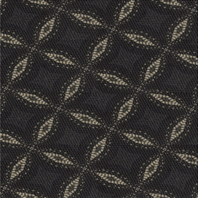 Tapis noir tissé à la machine, Carré 3 pi