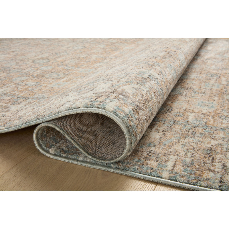 Tapis sable / ciel Angela Rose x Loloi Blake, Rectangle 6 pi 7 po x 9 pi 10 po