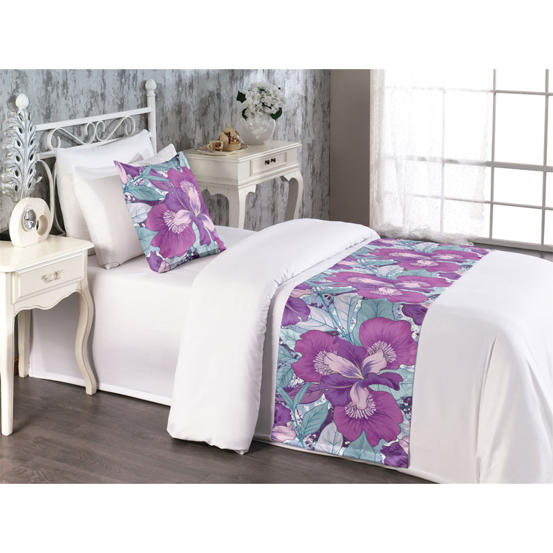 Ensemble de chemin de lit Ambesonne Iris, Lit simple