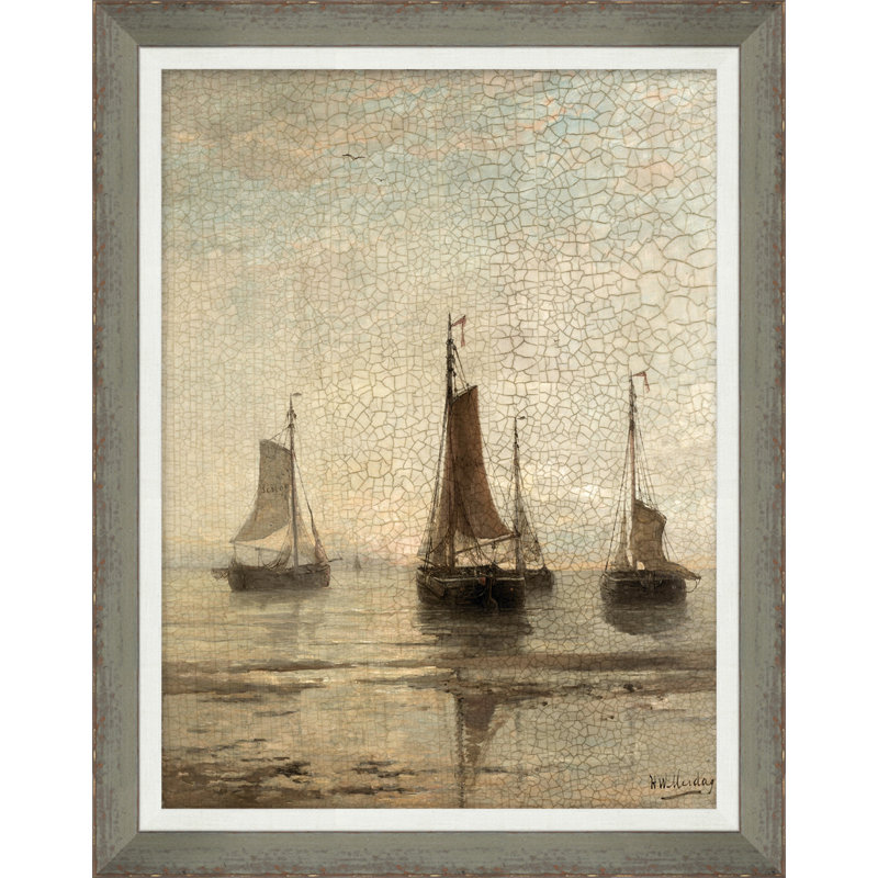 Voyage en mer I - Peinture encadrée sur papier