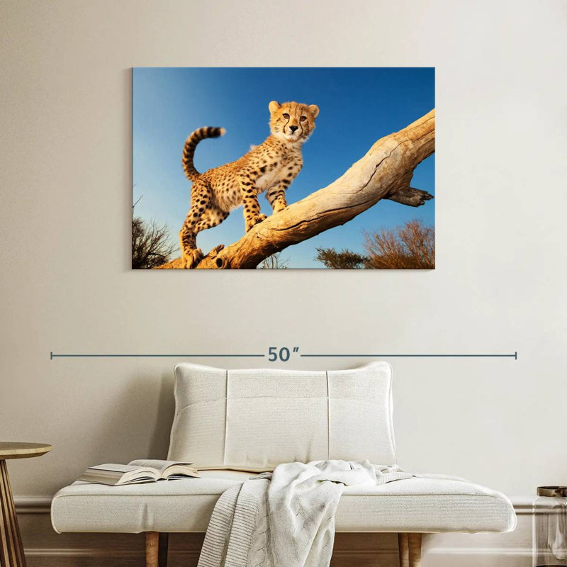 Brampt Cheetah Cub, 26" H x 39" W