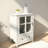 22" Bell-Handle Buffet Cabinet – Compact Glass Door Storage