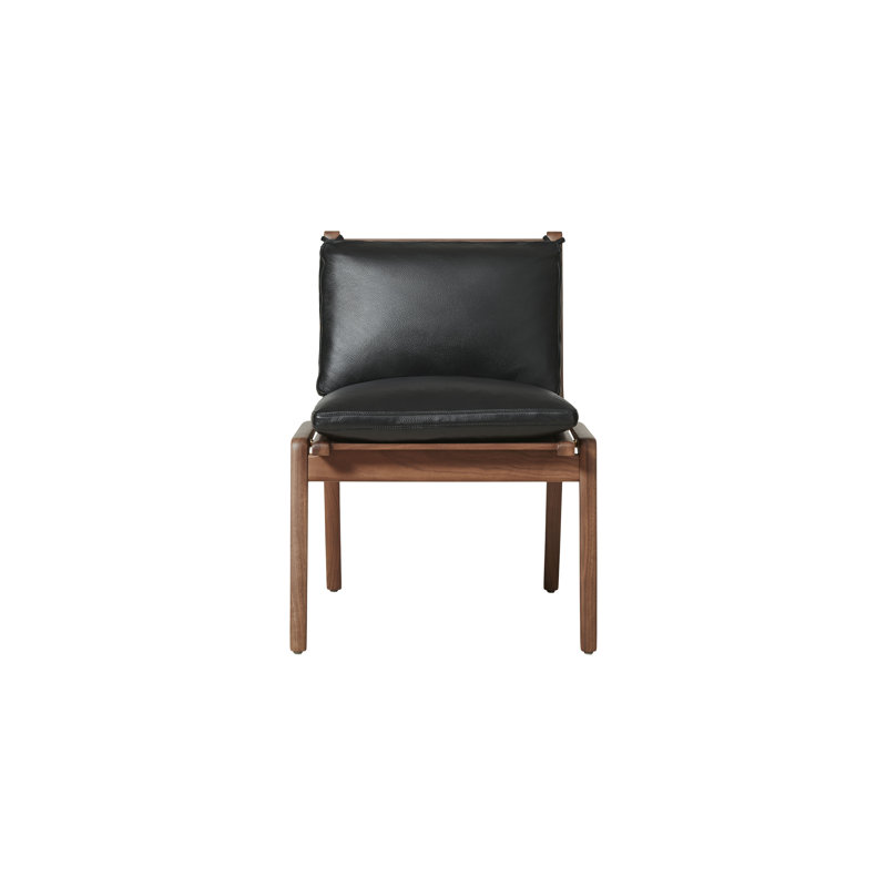 Ren Leather Dining Chair, Natural Walnut