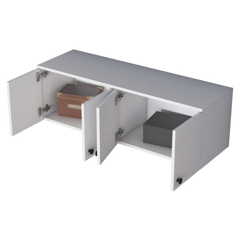 Armoire de cuisine flottante 2 portes Modern, Blanc