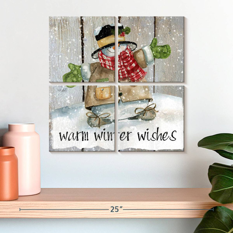 Bonhomme de neige Lelend Winter Wishes, H 18 po x l 18 po