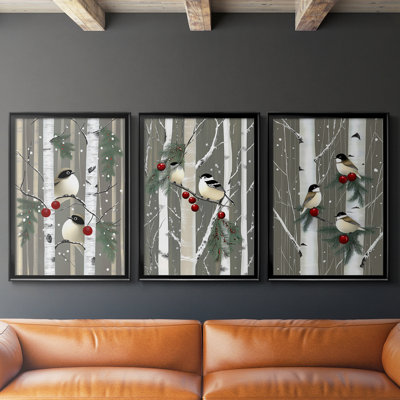 Christmas Holiday Art CI - Toile tendue avec châssis sur mesure - 3 pièces