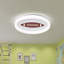  Modern Football Pattern Integrated Led Flush Mount With White Acrylic Shade