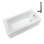 Baignoire en alcôve droite en acrylique blanc brillant avec drain extérieur Streamline 60 po x 30 po Streamline
