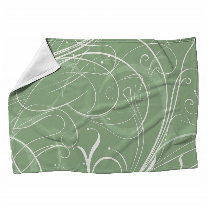 Jeté en peluche floral tendance, Jeté