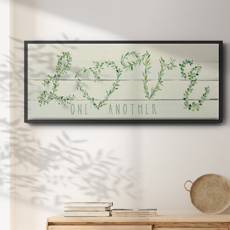 Shiplap Vines Love - toile encadrée