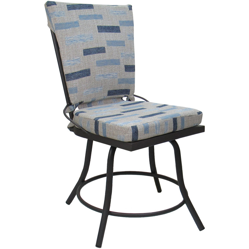 Chaise d'appoint d'extérieur avec coussin Jolana, Gris
