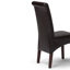 Chaise de salle à manger rembourrée Avalon avec dossier incurvé ergonomique de style moderne Avalon-1131595811