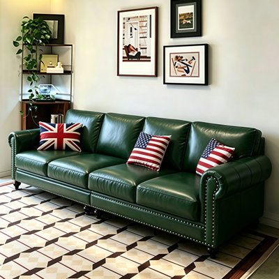 American-style luxury leather sofa.