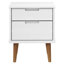 Revis Bedside Cabinet 40X35x48 Cm Solid Wood-253750534