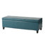 Banc de rangement rembourré bleu sarcelle Pu - l 51,69 po x P 17,91 po x H 16,01 po, option de sièges élégants et confortables